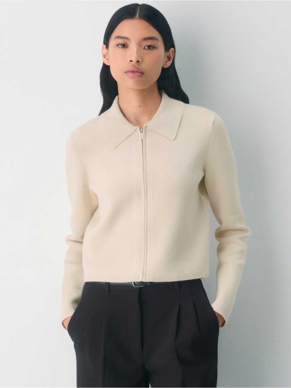 NWT Aritzia Babaton Pawel Zip-Up in Birch